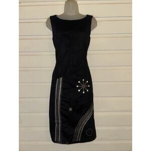 Didier Parakian Virgin Wool And Cashmere Blend Sleeveless Dress Size 8
